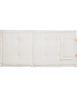 Set di 6 sedie da giardino con cuscini AMANTEA Legno d'acacia Bianco sporco