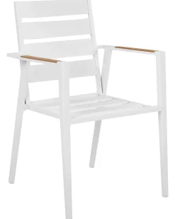 Set di 6 sedie da giardino con cuscini TAVIANO Metallo Grigio