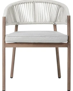 Set di 6 sedie da giardino con cuscini FLAVIA Metallo Bianco