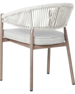 Set di 6 sedie da giardino con cuscini FLAVIA Metallo Bianco