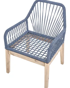 Set di 2 sedie da giardino con cuscini OLBIA Blu marino