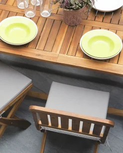 Set di 2 sedie da giardino con cuscini CENTO Legno d'acacia Marrone