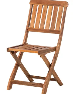 Set di 2 sedie da giardino con cuscini CENTO Legno d'acacia Marrone