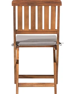 Set di 2 sedie da giardino con cuscini CENTO Legno d'acacia Marrone