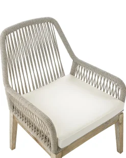 Set di 2 sedie da giardino con cuscini OLBIA Bianco sporco