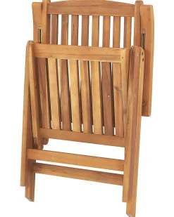 Set di 6 sedie da giardino con cuscini JAVA Legno d'acacia Grigio grafite