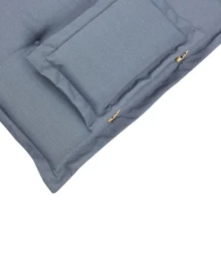 Set di 2 sedie da giardino con cuscini JAVA Legno d'acacia Blu