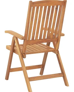 Set di 6 sedie da giardino con cuscini JAVA Legno d'acacia Blu