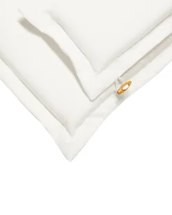 Set di 6 sedie da giardino con cuscini JAVA Legno d'acacia Bianco sporco