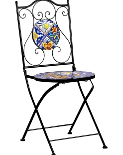 Set di 2 sedie da giardino CORIANO Pieghevole Metallo Nero