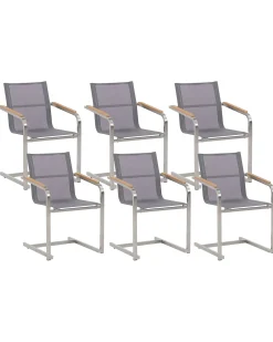 Set di 6 sedie da giardino COSOLETO Acciaio inox Grigio