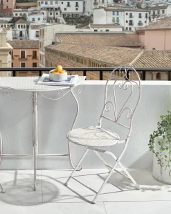 Set di 2 sedie da giardino FOLELLI Pieghevole Metallo Beige chiaro