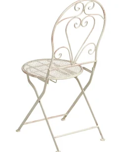 Set di 2 sedie da giardino FOLELLI Pieghevole Metallo Beige chiaro