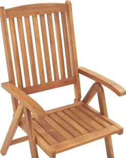 Set di 6 sedie da giardino JAVA Legno d'acacia Marrone chiaro