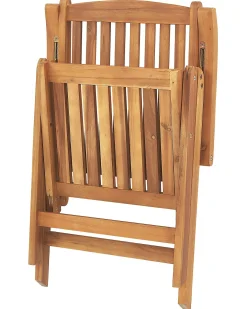 Set di 6 sedie da giardino JAVA Legno d'acacia Marrone chiaro