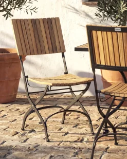 Set di 2 sedie da giardino LASCARI Senza braccia Legno d'acacia Marrone chiaro