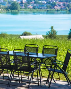 Set di 6 sedie da giardino LIVO Metallo Nero