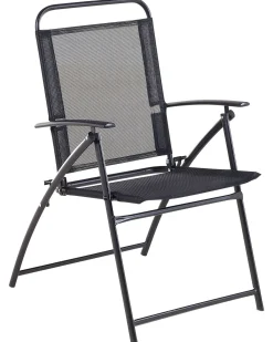 Set di 6 sedie da giardino LIVO Metallo Nero