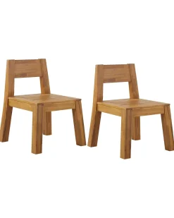 Set di 2 sedie da giardino LIVORNO Legno d'acacia Marrone