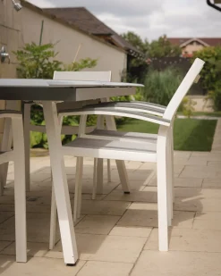 Set di 4 sedie da giardino PERETA Metallo Grigio