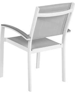 Set di 4 sedie da giardino PERETA Metallo Grigio