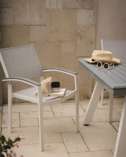 Set di 4 sedie da giardino PERETA Metallo Grigio