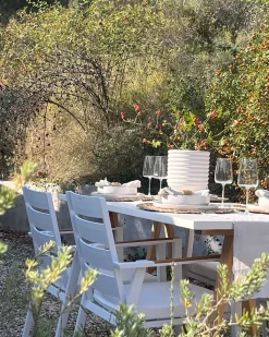 Set di 6 sedie da giardino TAVIANO Metallo Bianco