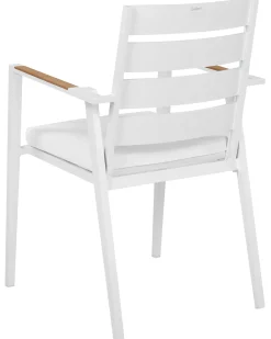 Set di 6 sedie da giardino TAVIANO Metallo Bianco
