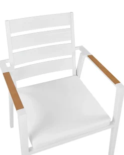 Set di 6 sedie da giardino TAVIANO Metallo Bianco