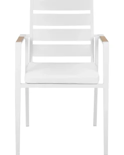 Set di 6 sedie da giardino TAVIANO Metallo Bianco