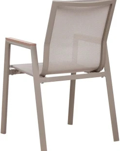 Set di 4 sedie da giardino TIANO Metallo Tortora