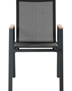 Set di 4 sedie da giardino TIANO Metallo Nero