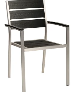 Set di 6 sedie da giardino VERNIO Nero/Argento