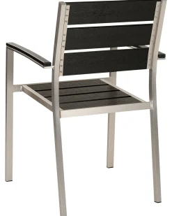 Set di 6 sedie da giardino VERNIO Nero/Argento