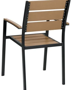 Set di 6 sedie da giardino VERNIO Marrone/Nero