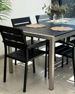 Set di 6 sedie da giardino VERNIO Nero