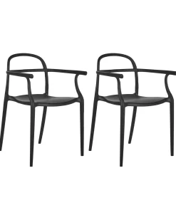 Set di 2 sedie da giardino VIDOR Nero