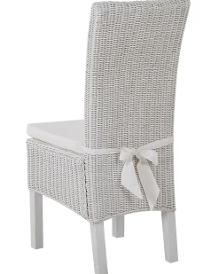 Set di 2 sedie da pranzo ANDES Rattan Bianco