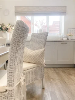 Set di 2 sedie da pranzo ANDES Rattan Bianco