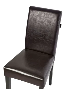 Set di 2 sedie da pranzo BROADWAY Pelle sintetica Marrone scuro