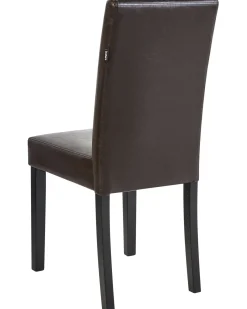 Set di 2 sedie da pranzo BROADWAY Pelle sintetica Marrone scuro