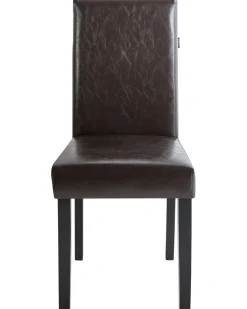 Set di 2 sedie da pranzo BROADWAY Pelle sintetica Marrone scuro