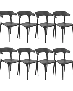 Set di 8 sedie da pranzo GUBBIO Nero