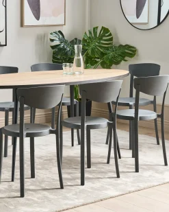 Set di 8 sedie da pranzo VIESTE Grigio scuro