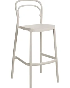 Set di 2 sgabelli da bar per giardino PORANO Beige