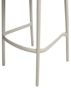 Set di 2 sgabelli da bar per giardino PORANO Beige