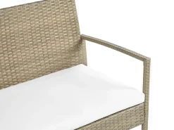 Set divani con tavolino MARSALA Rattan sintetico (PE) Marrone chiaro