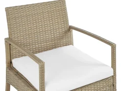 Set divani con tavolino MARSALA Rattan sintetico (PE) Marrone chiaro