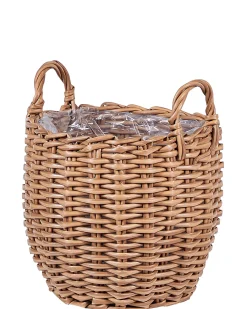 Set di 3 vasi da fiori in vimini AUCUBA 26/34/44 cm Marrone chiaro