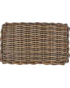Set di 2 vasi da fiori in vimini ORMOS Rattan sintetico (PE) 53/59 cm Marrone